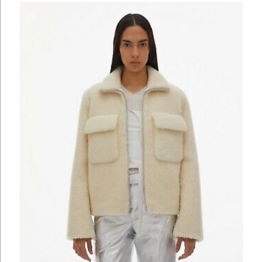 Helmut Lang Fur Teddy Bomber Jacket